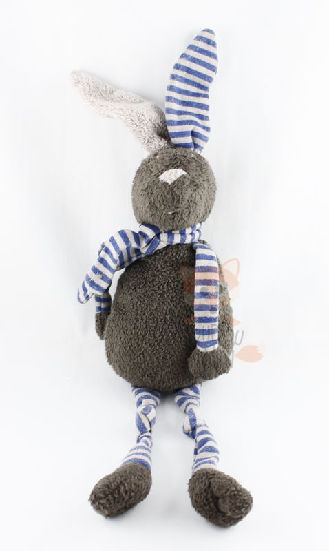  lapin marron bleu écharpe 